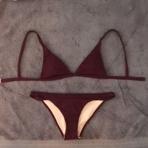 Pacsun Burgundy bathing suit